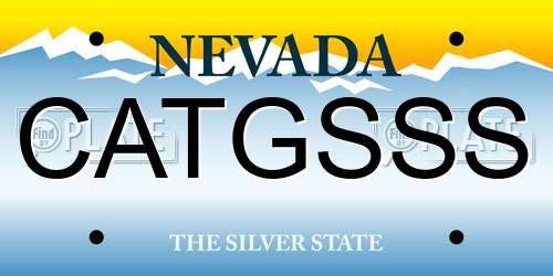 CATGSSS Nevada License Plate