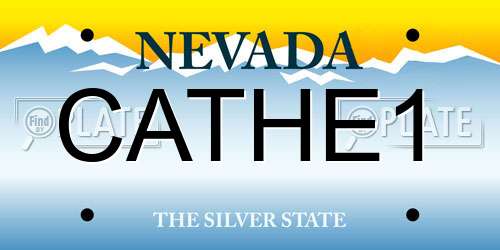 CATHE1 Nevada License Plate