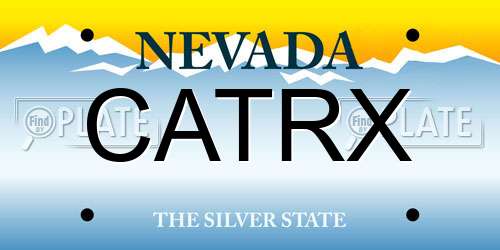 CATRX Nevada License Plate
