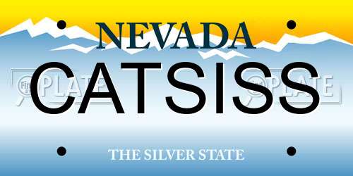 CATSISS Nevada License Plate