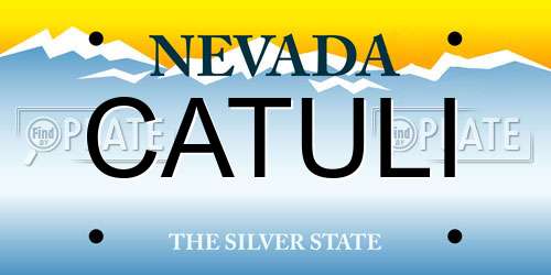 CATULI Nevada License Plate