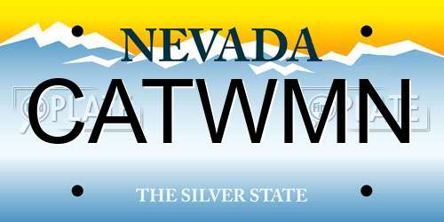 CATWMN Nevada License Plate