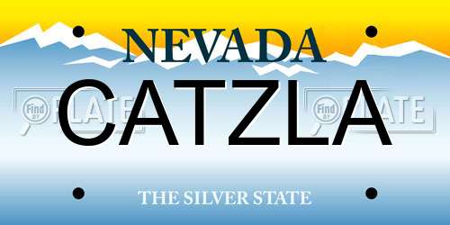 CATZLA Nevada License Plate