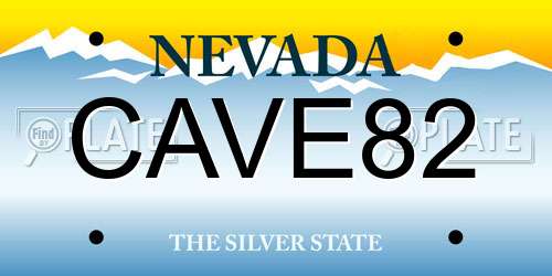 CAVE82 Nevada License Plate