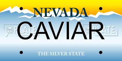 CAVIAR Nevada License Plate