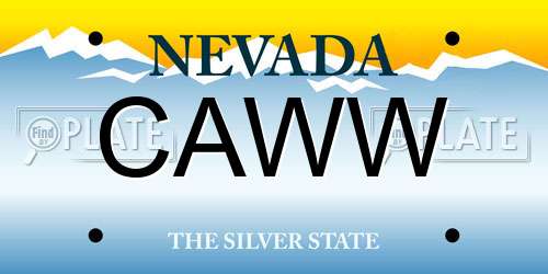 CAWW Nevada License Plate