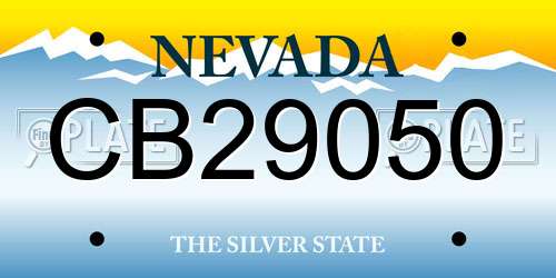 CB29050 Nevada License Plate