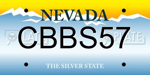 CBBS57 Nevada License Plate