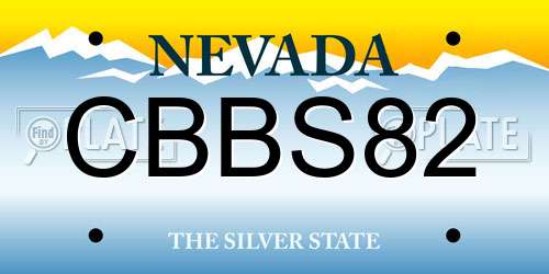 CBBS82 Nevada License Plate