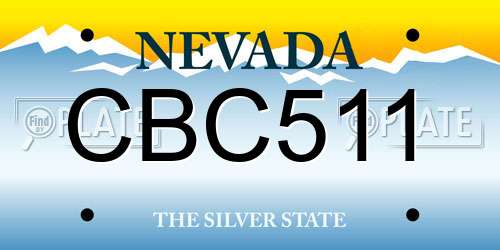 CBC511 Nevada License Plate