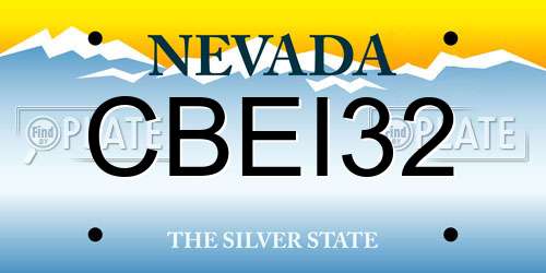 CBEI32 Nevada License Plate