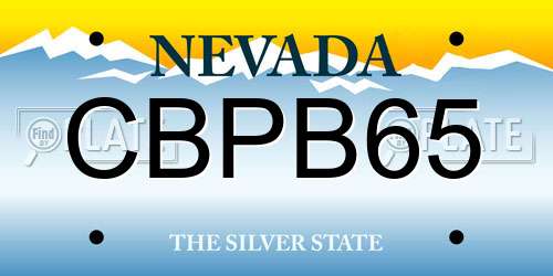 CBPB65 Nevada License Plate