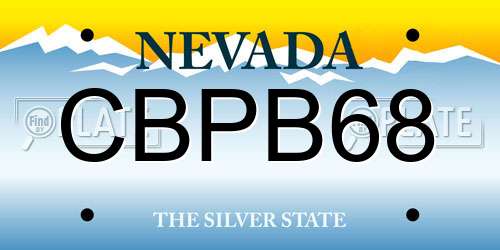 CBPB68 Nevada License Plate