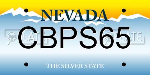 CBPS65 Nevada License Plate