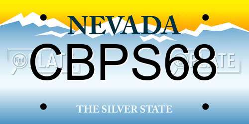 CBPS68 Nevada License Plate