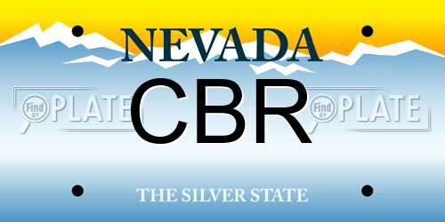 CBR Nevada License Plate