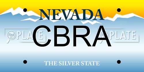 CBRA Nevada License Plate