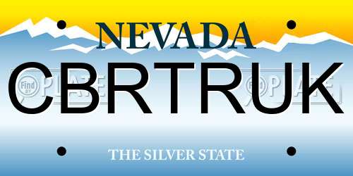 CBRTRUK Nevada License Plate