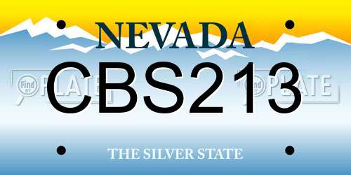 CBS213 Nevada License Plate