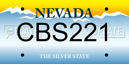 CBS221 Nevada License Plate
