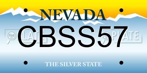 CBSS57 Nevada License Plate