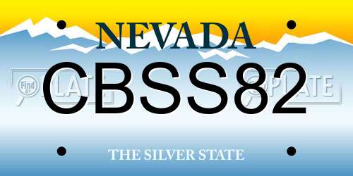 CBSS82 Nevada License Plate