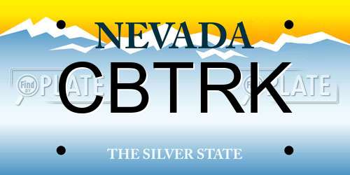 CBTRK Nevada License Plate