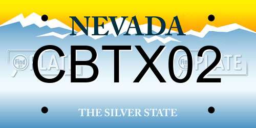 CBTX02 Nevada License Plate
