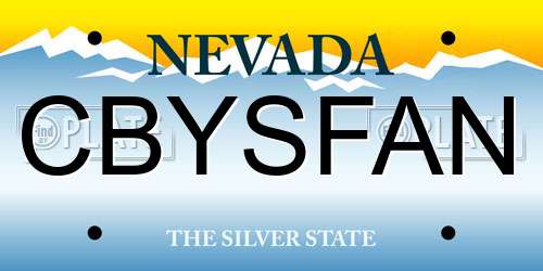 CBYSFAN Nevada License Plate