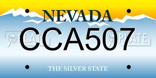 CCA507 Nevada License Plate