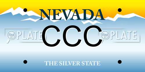 CCC Nevada License Plate