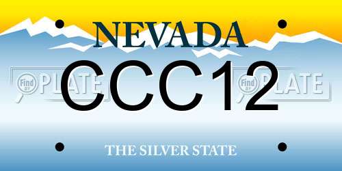 CCC12 Nevada License Plate