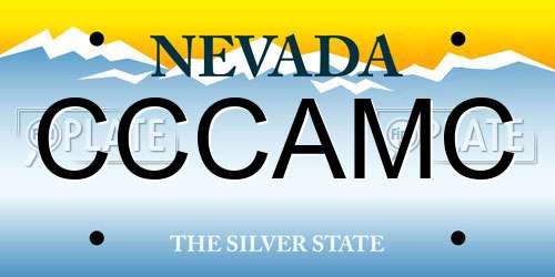 CCCAMC Nevada License Plate