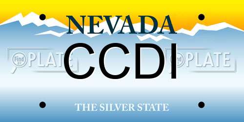 CCDI Nevada License Plate