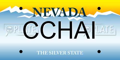 CCHAI Nevada License Plate