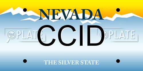 CCID Nevada License Plate