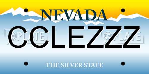CCLEZZZ Nevada License Plate