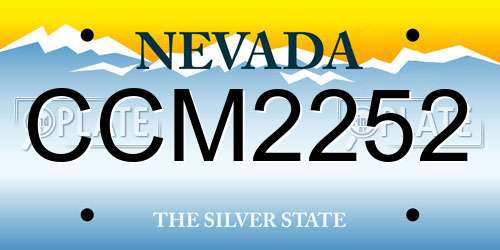 CCM2252 Nevada License Plate