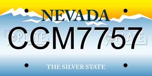 CCM7757 Nevada License Plate