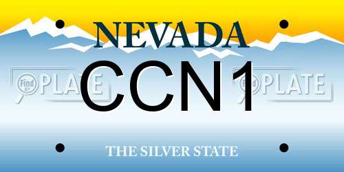 CCN1 Nevada License Plate