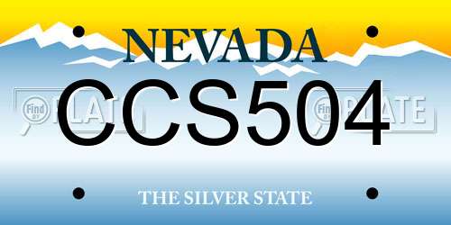 CCS504 Nevada License Plate