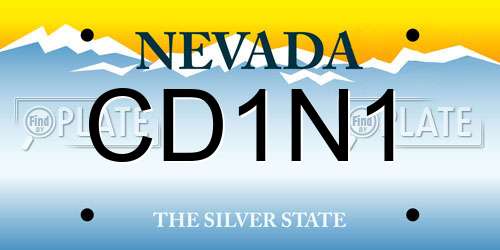 CD1N1 Nevada License Plate
