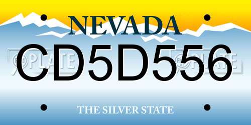 CD5D556 Nevada License Plate