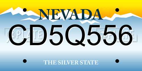 CD5Q556 Nevada License Plate
