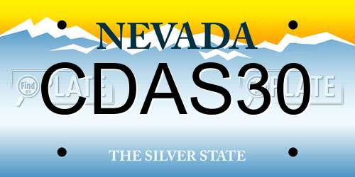 CDAS30 Nevada License Plate