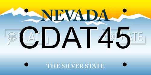 CDAT45 Nevada License Plate