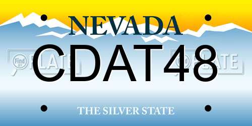 CDAT48 Nevada License Plate