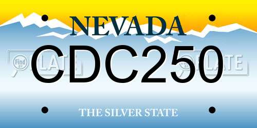 CDC250 Nevada License Plate