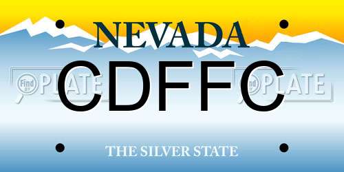 CDFFC Nevada License Plate