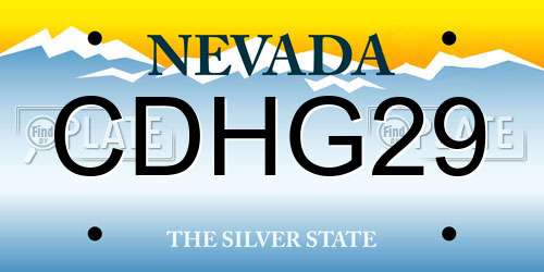 CDHG29 Nevada License Plate